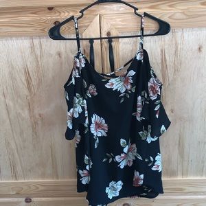 Floral Black Women's Top